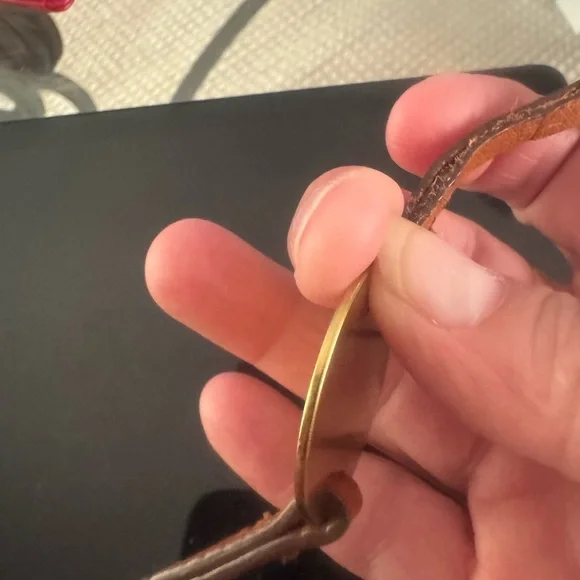 Margot Gold Charm with Brown Leather Strap - Picture 6 of 9